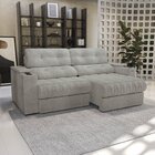 Sofá 260cm Com Porta Copos Retrátil E Reclinável Premier Bouc