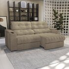 Sofá 260cm Com Porta Copos Retrátil E Reclinável Premier Bouc