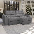 Sofá 260cm Com Porta Copos Retrátil E Reclinável Premier Sued