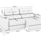 Sofá 260cm Com Porta Copos Retrátil E Reclinável Premier Velu