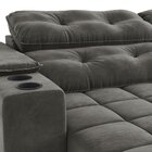 Sofá 260cm Com Porta Copos Retrátil E Reclinável Premier Velu