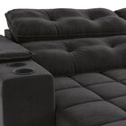 Sofá 260cm Com Porta Copos Retrátil E Reclinável Premier Velu