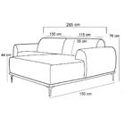 Sofá 265cm 4 Lugares Com Chaise Direito Pés Gold Molino C-105