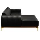 Sofá 265cm 4 Lugares Com Chaise Esquerdo Pés Gold Molino B-15