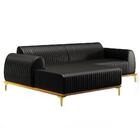 Sofá 265cm 4 Lugares Com Chaise Esquerdo Pés Gold Molino B-15