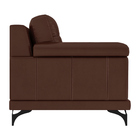 Sofá 275cm Decorativo Sala De Estar Agostino Couro Marrom G52