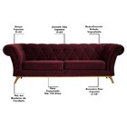 Sofá 280cm 4 Lugares Base Madeira Império B-278 Veludo Marsal