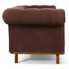 Sofá 280cm 4 Lugares Base Madeira Império Veludo Terra