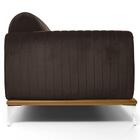Sofá 280cm 4 Lugares Molino Veludo Marrom