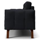 Sofá 280cm 4 Lugares Sandero Veludo Preto