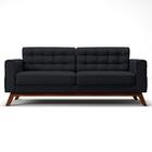 Sofá 280cm 4 Lugares Sandero Veludo Preto