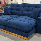 Sofá 290cm Retrátil E Reclinável Com Molas Ensacadas 5 Lugare