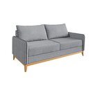 Sofá 2 Br 0,6 (2 Ass 0,80) Lugano (3 Lugares Bipartido) Cinza