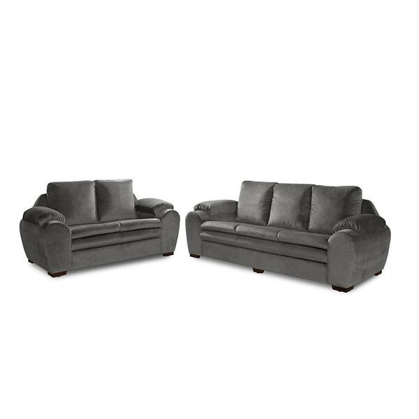 Sofa 2 E 3 Lugares Almofadado Italia Chumbo A88