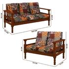 Sofá 2 E 3 Lugares Madeira Maciça Com Almofadas Mel Sevilha B