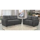 Sofá 2 E 3 Lugares Maia 1,50x2,00m Suede Cinza Madelina Decor