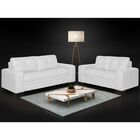 Sofá 2 E 3 Lugares Milano Couro Branco G58 - Gran Belo