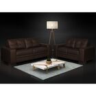 Sofá 2 E 3 Lugares Milano Couro Marrom Café - Gran Belo