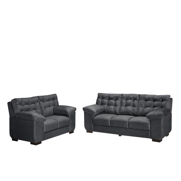 Sofa 2 E 3 Lugares Nassau Linho Cinza