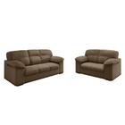 Sofá 2 E 3 Lugares Pequim Marrom Veludo