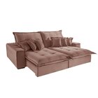 Sofá 2 E 3 Lugares Retrátil E Reclinável 230cm Noronha  Rosa