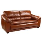 Sofá 2 E 3 Lugares Sala De Estar Veneza Couro Conhaque - Scal