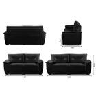 Sofá 2 E 3 Lugares Sara 1,50x2,00m Suede Preto Adonai Estofad