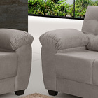 Sofá 2 E 3 Lugares Suede Veludo Animale Elegance Bege