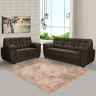 Sofá 2 E 3 Lugares Suede Veludo Animale Elegance Marrom