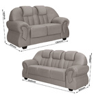 Sofá 2 E 3 Lugares Suede Veludo Animale York Bege