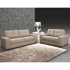 Sofá 2 E 3 Lugares Turim Couro Bege 66 G58 - Gran Belo