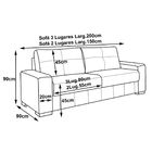 Sofá 2 E 3 Lugares Turim Couro Bege 66 G58 - Gran Belo