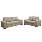 Sofá 2 E 3 Lugares Turim Couro Bege 66 G58 - Gran Belo