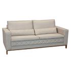 Sofá 2 Lug 2,03m Com Base E Pés De Madeira, Com Bordado Em Li