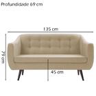 Sofa 2 Lug Pes Tabaco 135 Cm 7017 Dmobiliario