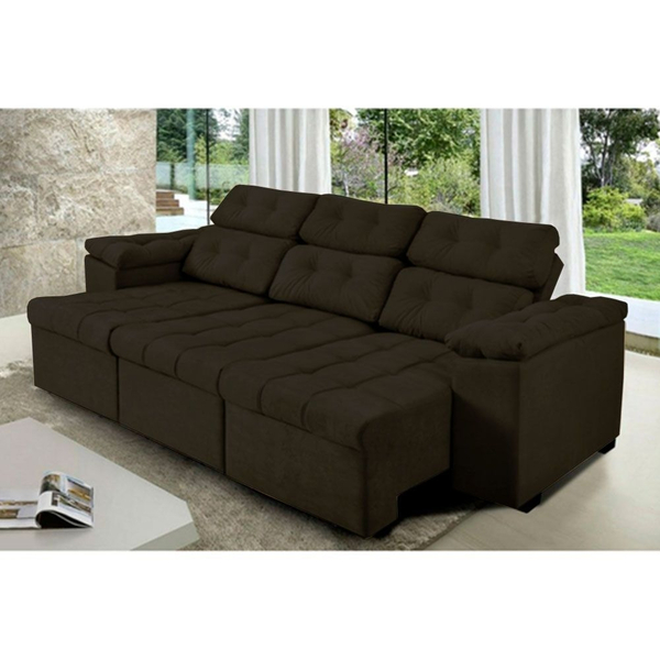 Sofá 2 Lug Retratil Reclinavel Glamour 225 - Ws