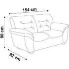 Sofá 2 Lugares 1,54m Ébano Linoforte