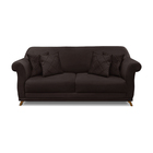 Sofá 2 Lugares 1,60 M Café Com Pés De Madeira E 2 Almofadas A