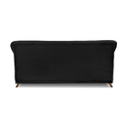 Sofá 2 Lugares 1,60 M Veludo Preto Com Pés De Madeira E 2 Alm