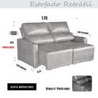 Sofá 2 Lugares 1,76m Retrátil E Reclinável Lyon Bom Pastor