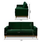 Sofá 2 Lugares 1,80m Living Gabi Linho Verde Madelina Decor