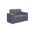 Sofá 2 Lugares 1050 Suede Amassado Cinza 134 Cm