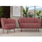 Sofá 2 Lugares 137cm Saint Linho Marsala - Sallar Home