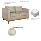 Sofá 2 Lugares 140cm Corano Esper  Bege