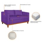Sofá 2 Lugares 140cm Corano Esper  Roxo
