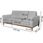 Sofa 2 Lugares 145 Cm Crons Linho Vazzano