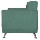 Sofá 2 Lugares 148cm Lille Linho Maranata Estofados Azul Turq