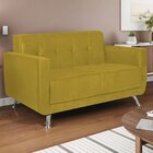 Sofá 2 Lugares 148cm Lille Suede Estofados Amarelo