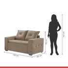Sofá 2 Lugares 150cm M140 Martins Estofados Suede/bege
