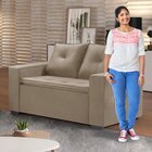 Sofá 2 Lugares 150cm M140 Martins Estofados Suede/bege